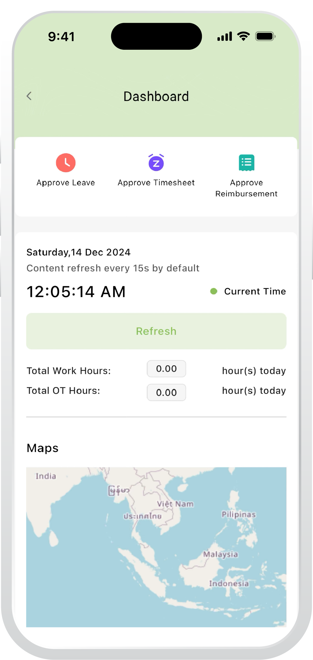 Mockup mobile EzyHRM